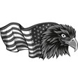 monochromatic of eagle head vector image