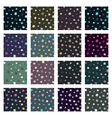 set of seamless stars patterns vector image