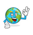 delicious earth mascot character vector image