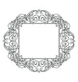 flourish vintage frame template victorian ornate vector image vector image