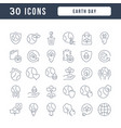 line icons earth day vector image
