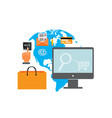 online shopping concept vector image