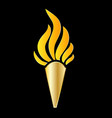 golden torch vector image vector image