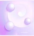 3d balls on violet background vector image