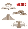 ancient maya and incas culture landmarks of mexico vector image vector image