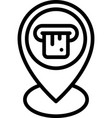 pin with credit card sign icon location map vector image