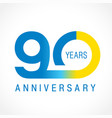 90 anniversary classic logo vector image vector image