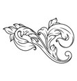 baroque filigree element flourish victorian vector image vector image