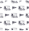 camping rv seamless pattern with camp pennant vector image vector image
