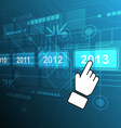 cursor click 2013 button vector image vector image