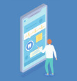 isometric of dentist consultation vector image