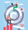 office working time poster design template vector image