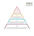 pyramid triangle with 4 steps levels vector image
