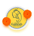 decorative ganesh chaturthi traditional vector image vector image