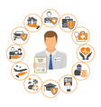 insurance services concept vector image vector image