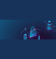 isometric protection concept protect mechanism vector image