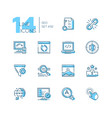 seo - set of line design style icons vector image