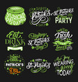 st patrick green symbol for irish holiday design vector image vector image