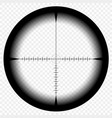sniper scope template with measurement marks vector image