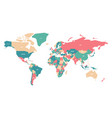 colorful map world simplified vector image