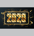 nye new year eve 2020 happy new year 2020 winter vector image