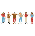 people with negative emotions and gestures vector image