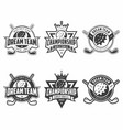set of golf club logo badges volleyball design vector image