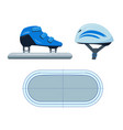 sport equipment for speed skating or short track vector image