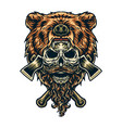 lumberjack bear vector image vector image