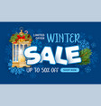 winter sale advertising banner vector image