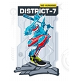 armed robot from district 7 vector image vector image