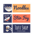set of restaurant and food logo template vector image