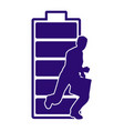businessman with high full level energy battery vector image