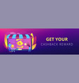 cashback service concept banner header vector image vector image