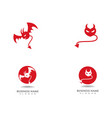 devil logo red icon template vector image
