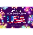 fireworks background for 4th of july independense vector image