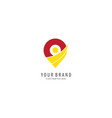 pin location logo vector image vector image