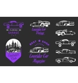 set vintage lowrider logo badge and sign vector image