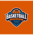 basketball club logo design vector image