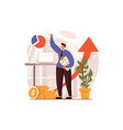 business activities web concept in flat design vector image