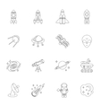 space icons outline vector image