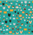 cats cute animal seamless vector image vector image