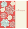 christmas vintage card invitation lace vector image