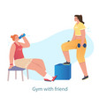 girls have break from training vector image