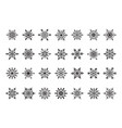 snowflakes symbols collection vector image