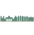 abstract brussels belgium city skyline with color vector image