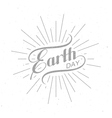 earth day sign design vector image