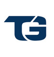 letter tg logo icon design vector image vector image