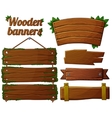 set of dark wooden banners 2 vector image vector image