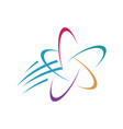 abstract colorful shooting star logo icon vector image